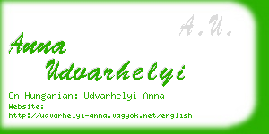 anna udvarhelyi business card